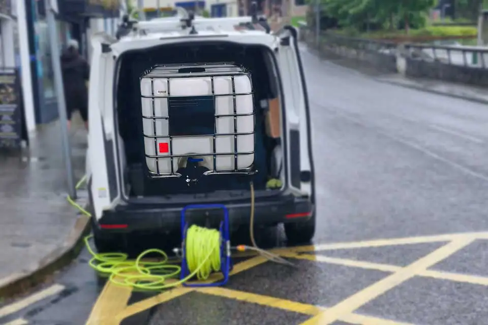 tank mounted in van